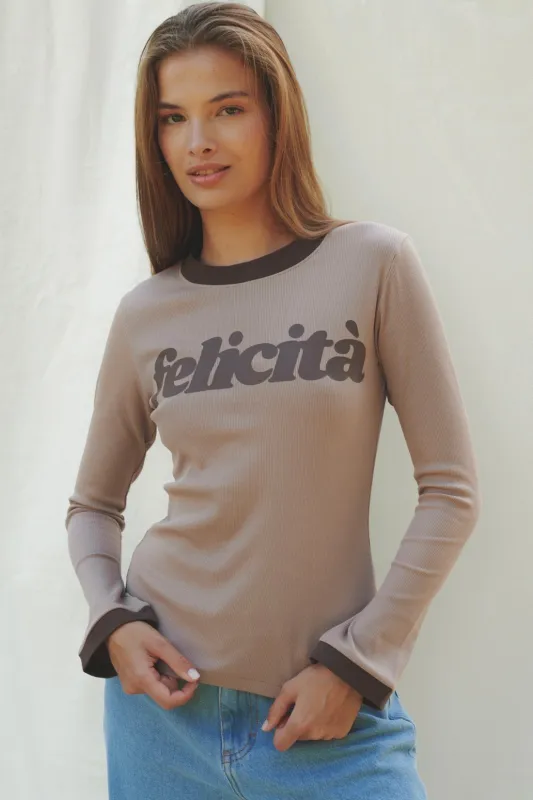 LONGSLEEVE FELICITA MOKKA made by She is Sunday