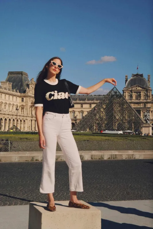 T-SHIRT CIAO BLACK made by She is Sunday