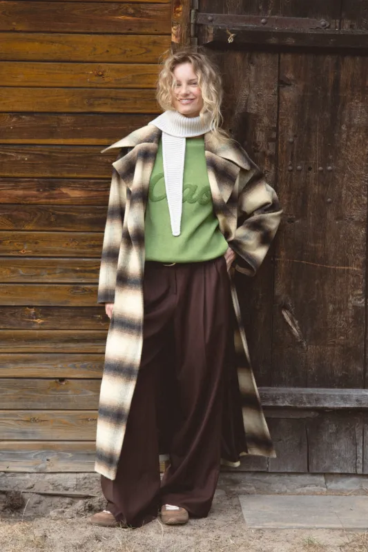 SPODNIE PANTALONI BRĄZOWE made by She is Sunday