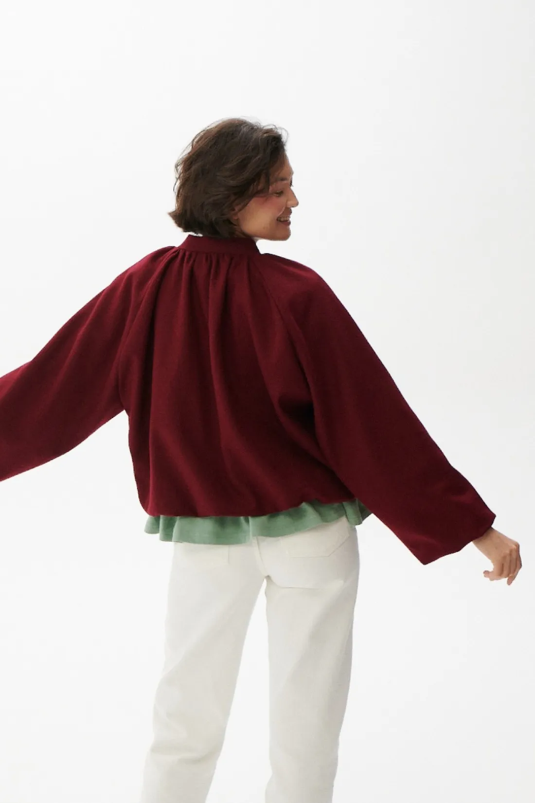 KURTKA WEŁNIANA BURGUNDY NIGHT BORDOWA sold by She is Sunday product image thumbnail 5