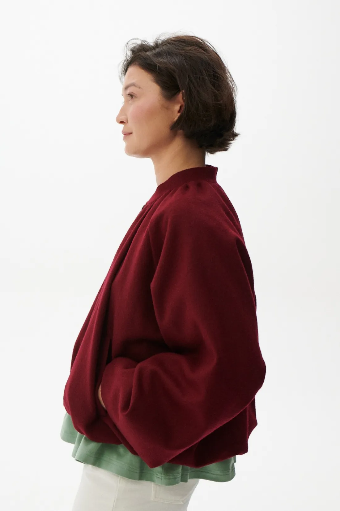 KURTKA WEŁNIANA BURGUNDY NIGHT BORDOWA sold by She is Sunday product image thumbnail 3