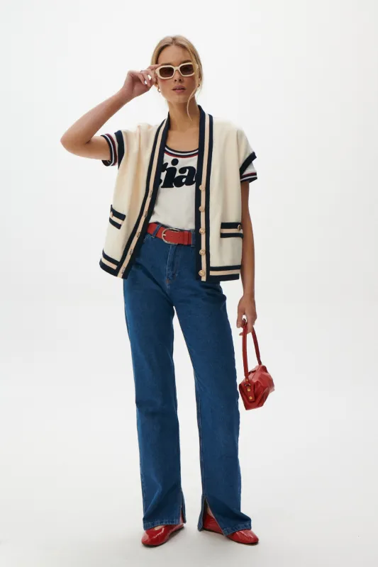 KAMIZELKA SCANDI SUMMER KREMOWA made by She is Sunday