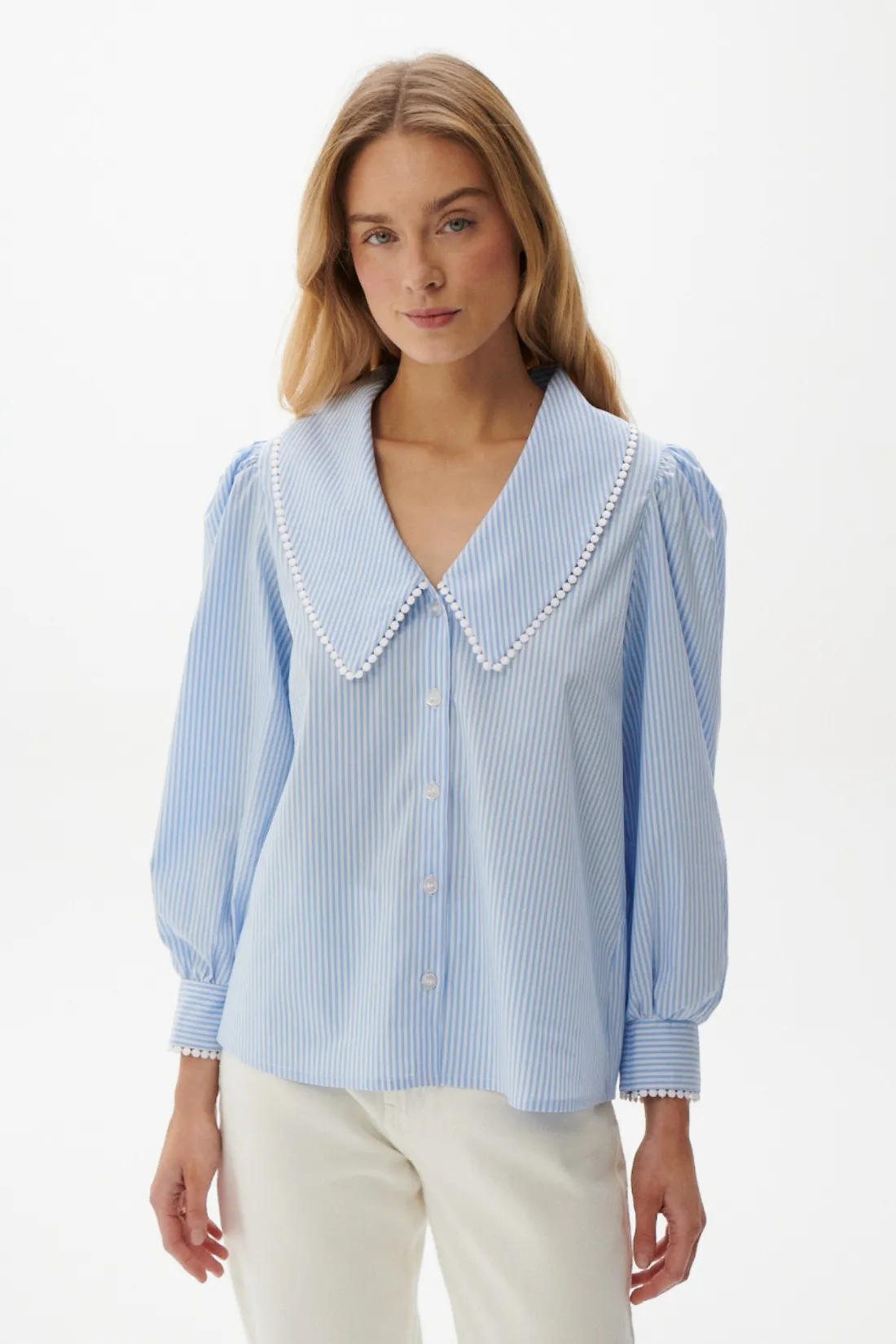 KOSZULA PETITE W PASKI NIEBIESKA sold by She is Sunday product image thumbnail 2