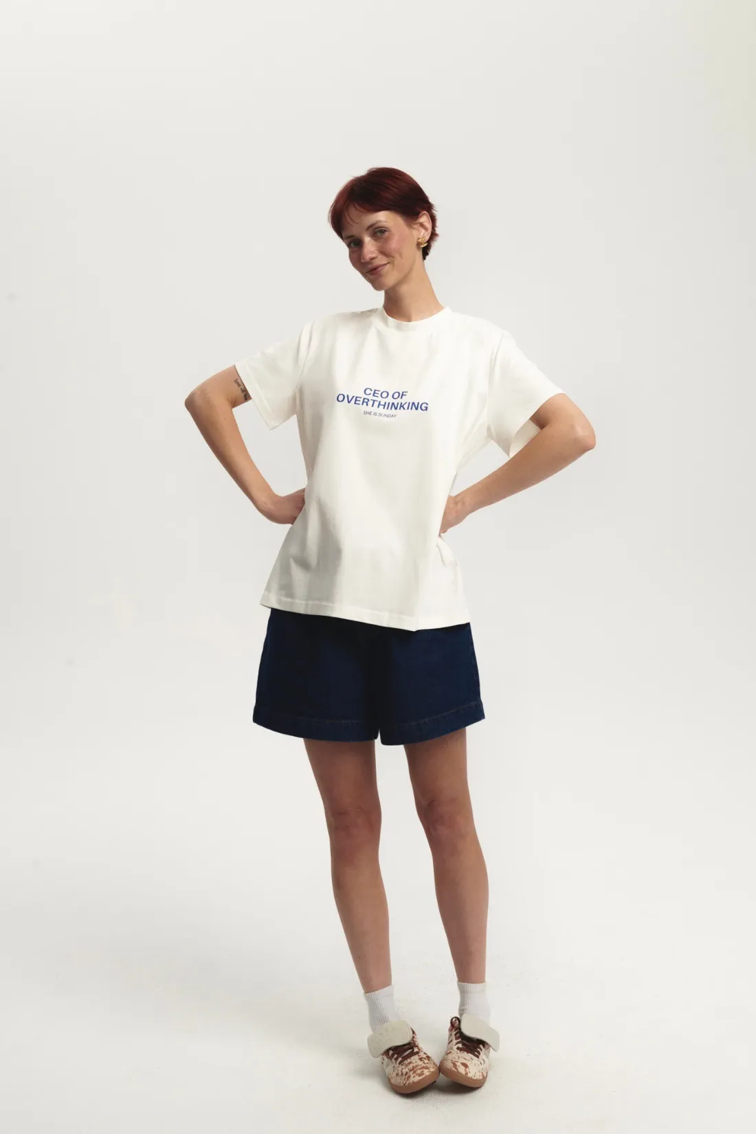 T-SHIRT CEO OF OVERTHINKING ECRU sold by She is Sunday product image thumbnail 5