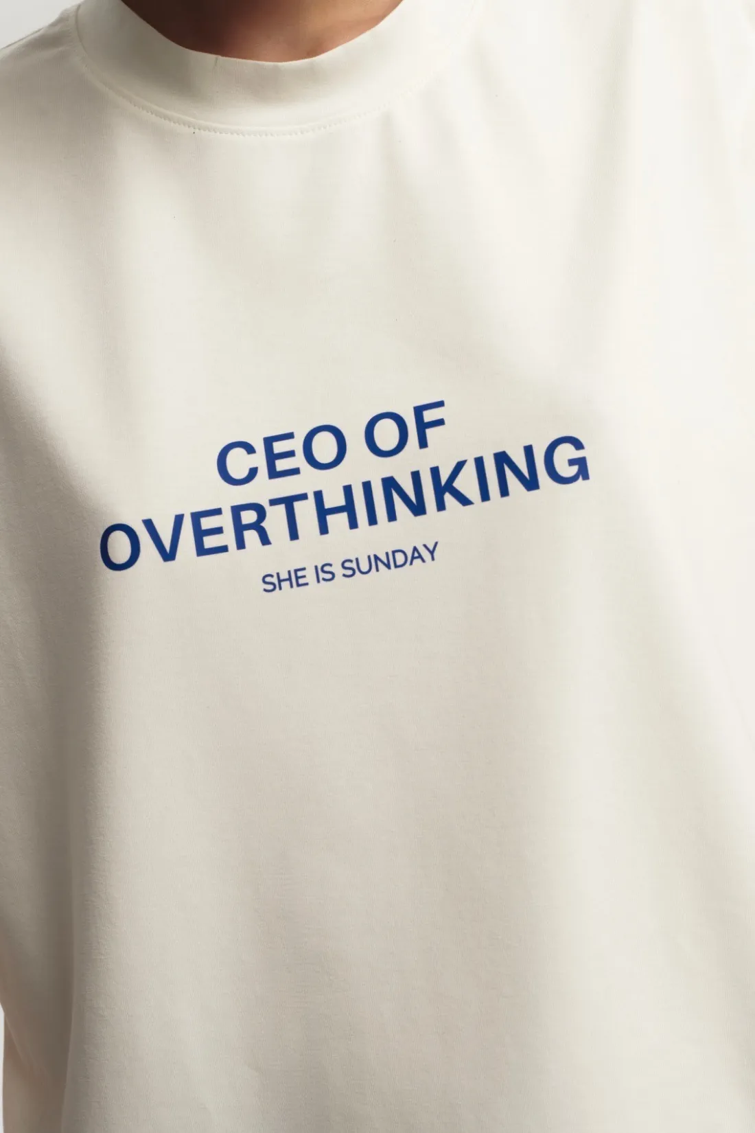 T-SHIRT CEO OF OVERTHINKING ECRU sold by She is Sunday product image thumbnail 4