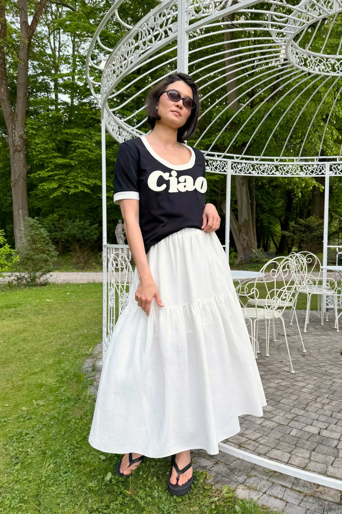 T-SHIRT CIAO BLACK GŁĘBOKI DEKOLT sold by She is Sunday product image thumbnail 2