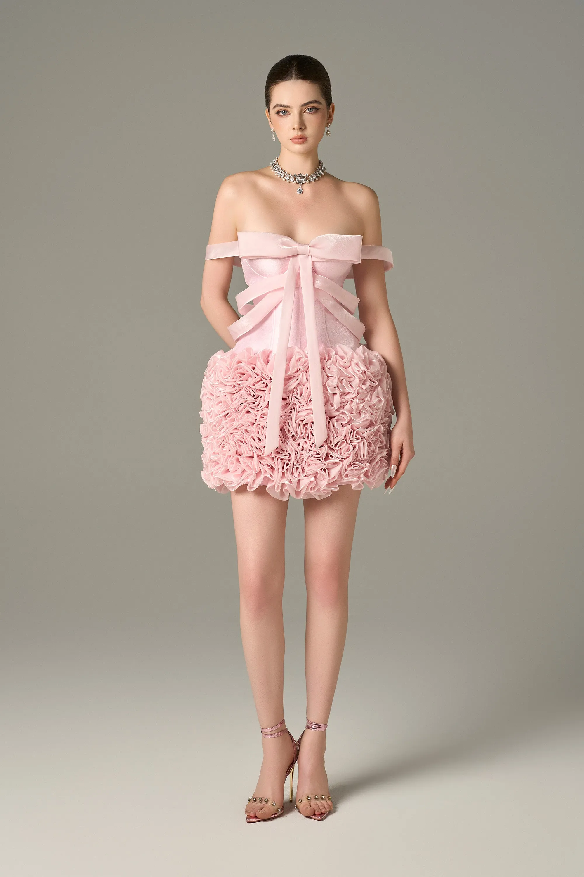 Artful Bust Cup Floral Embellished Mini Dress sold by Kalisa product image thumbnail 5