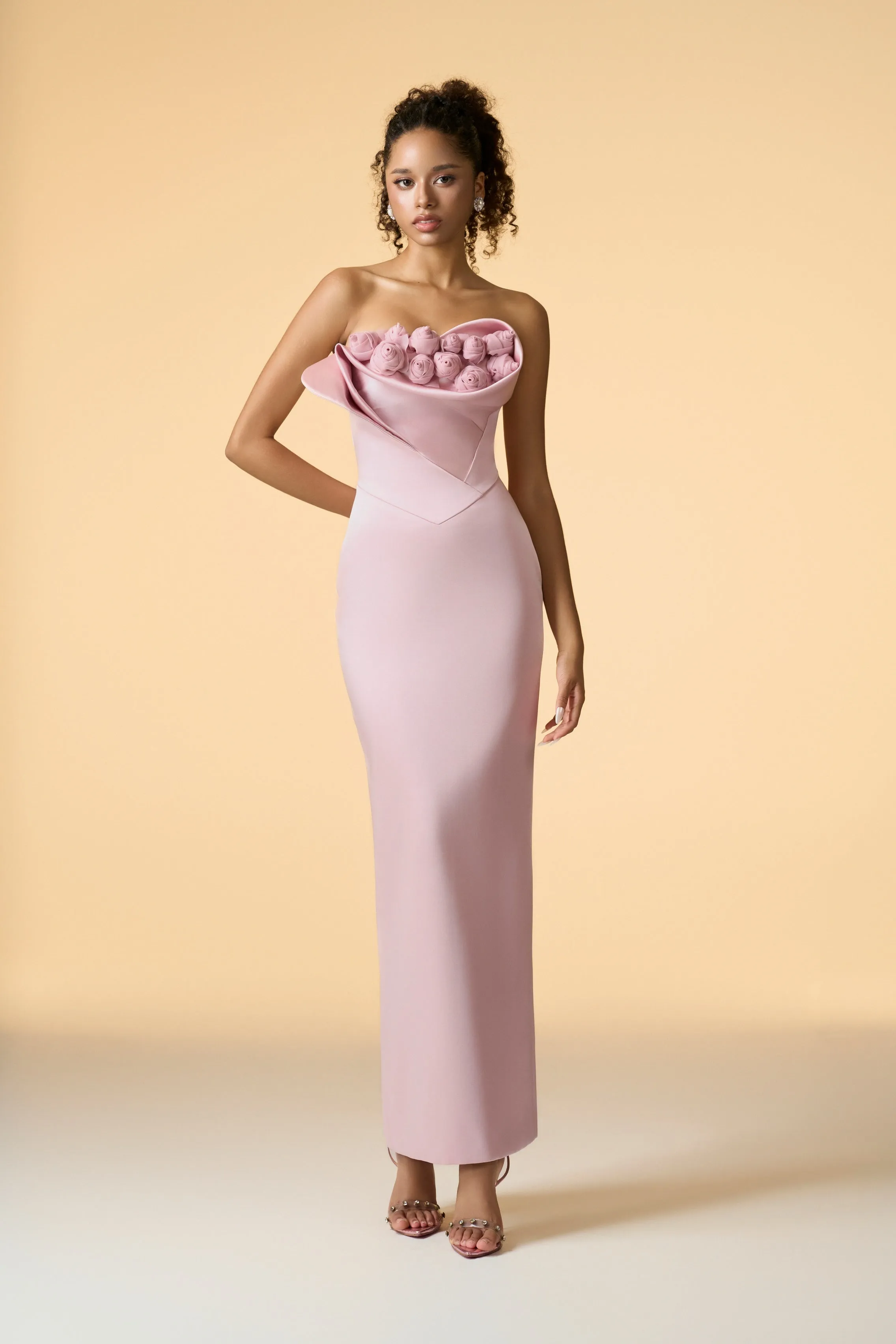Seraphine Taffeta Bandeau Floral Embellished Maxi Dress sold by Kalisa product image thumbnail 2