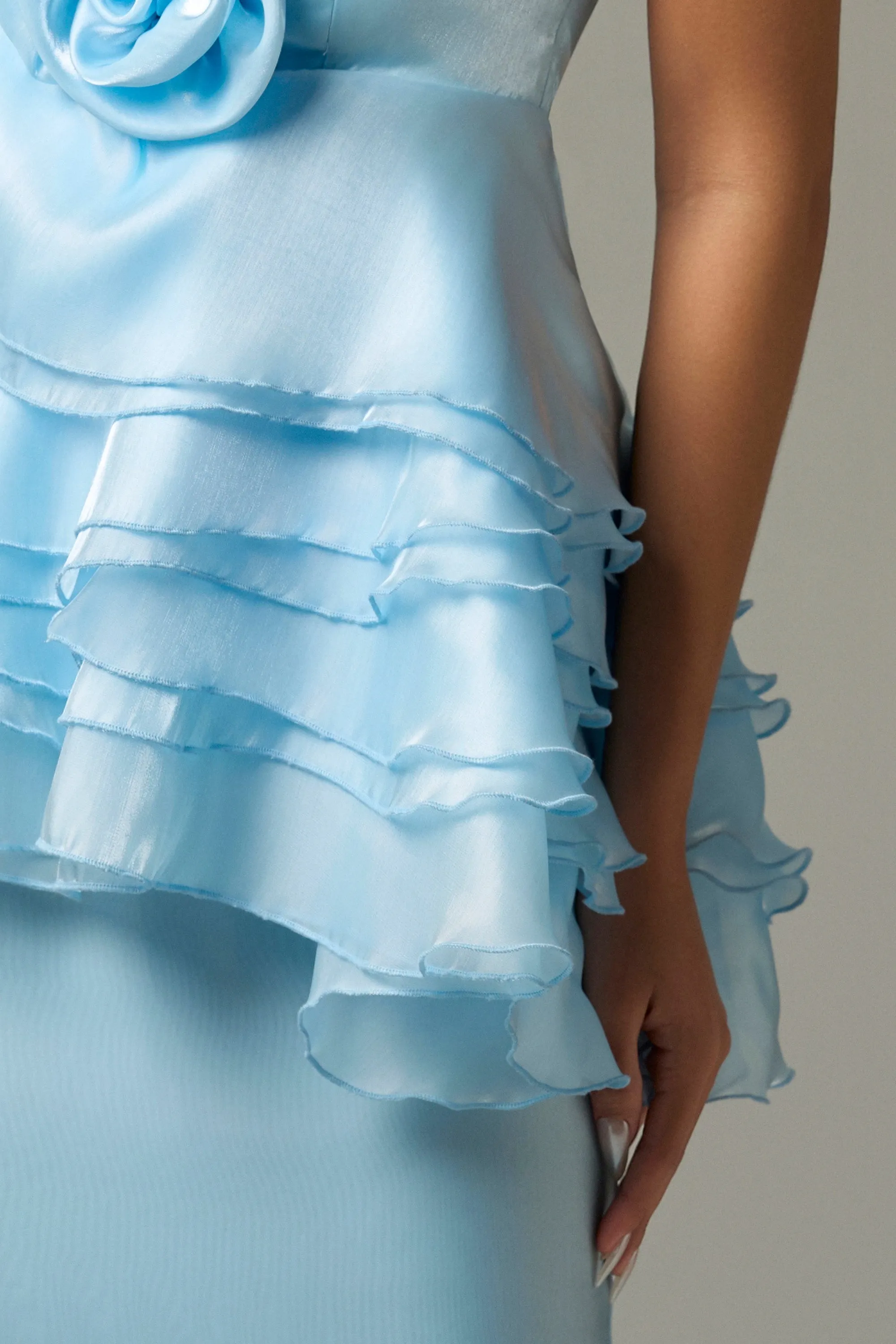 Lustrous Two Pieces Layered Silk Maxi Dress sold by Kalisa product image thumbnail 3