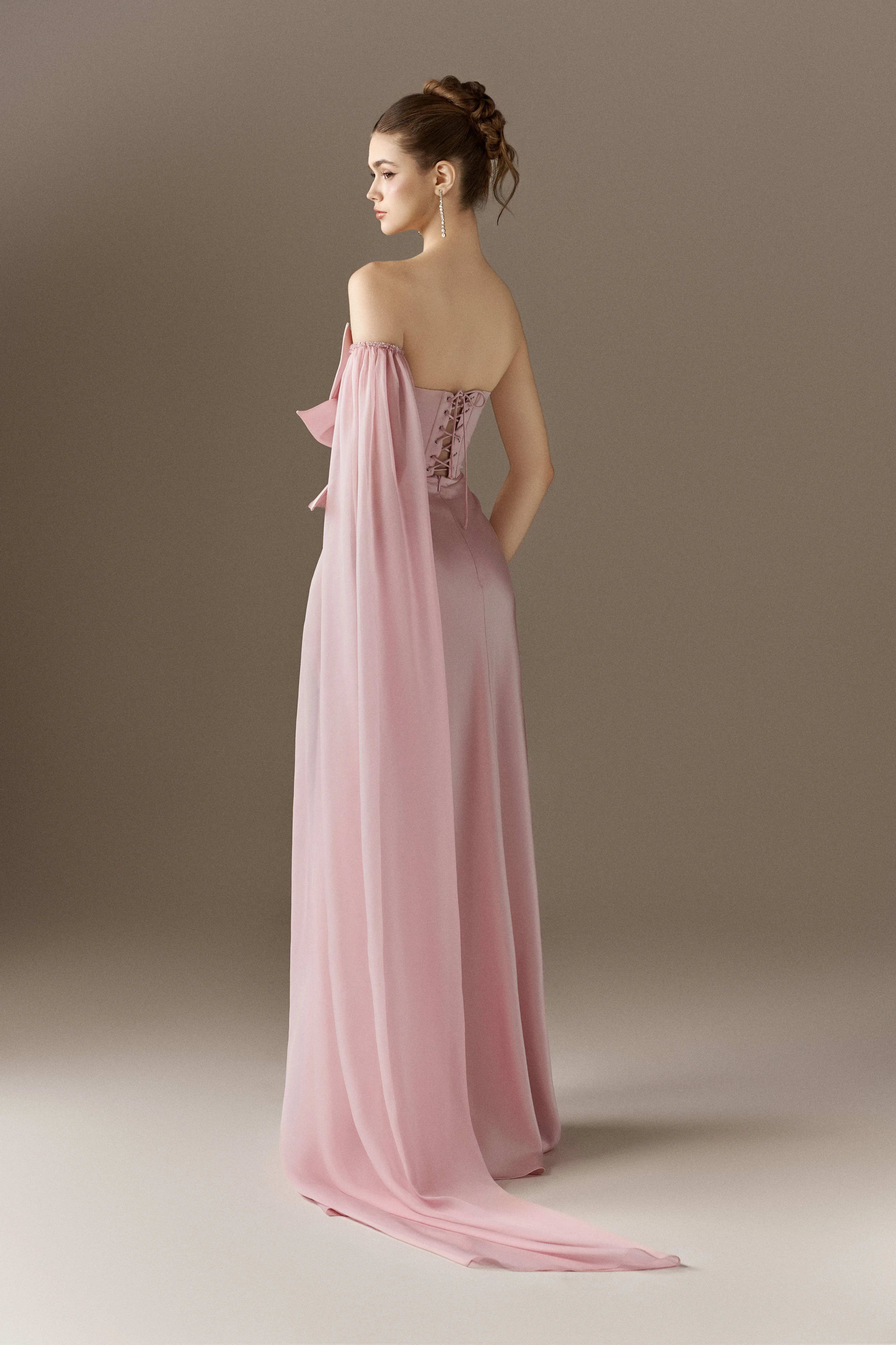 Bloomheart 3D Floral Maxi Dress With One Cape Sleeve sold by Kalisa product image thumbnail 2