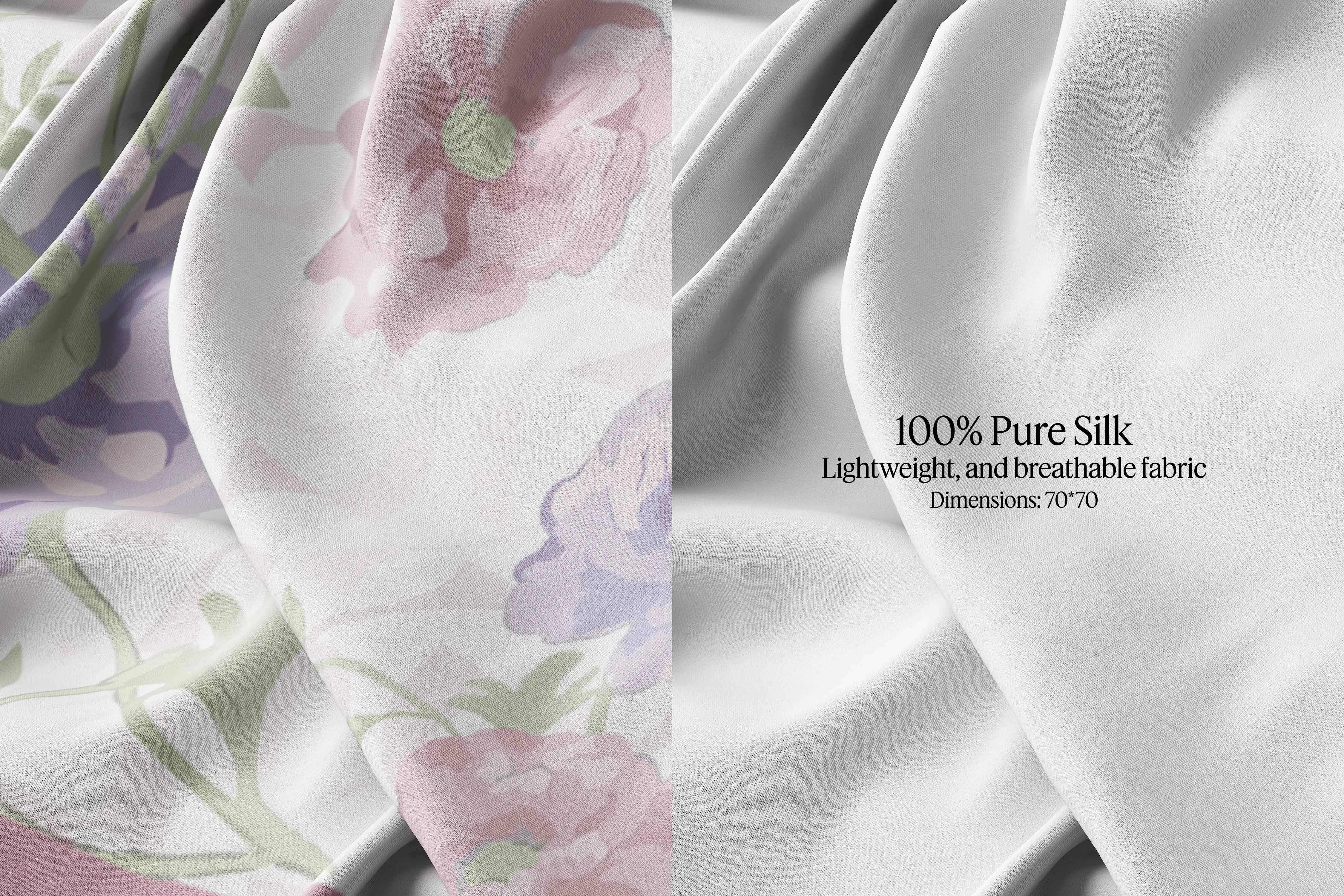 Lavender Blossom Silk Scarf sold by Kalisa product image thumbnail 3