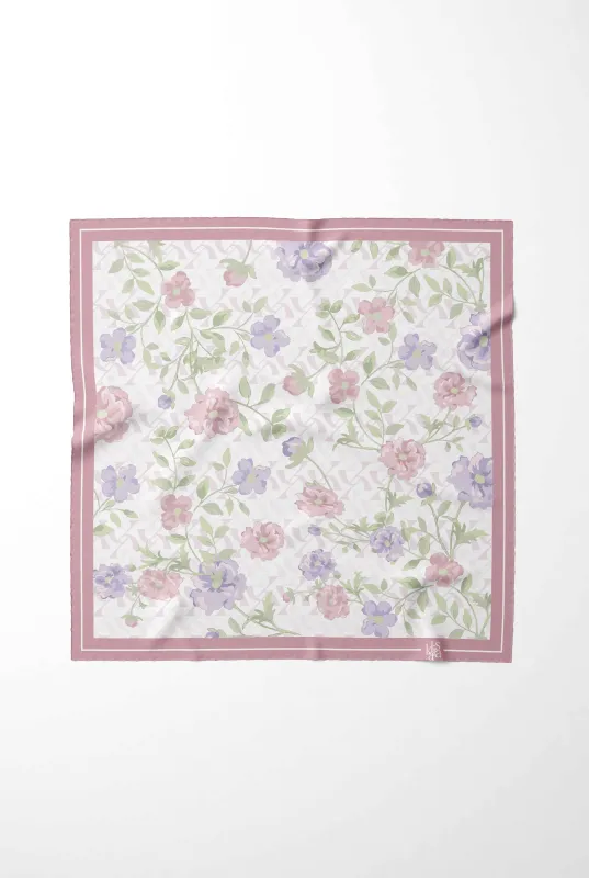Lavender Blossom Silk Scarf sold by Kalisa