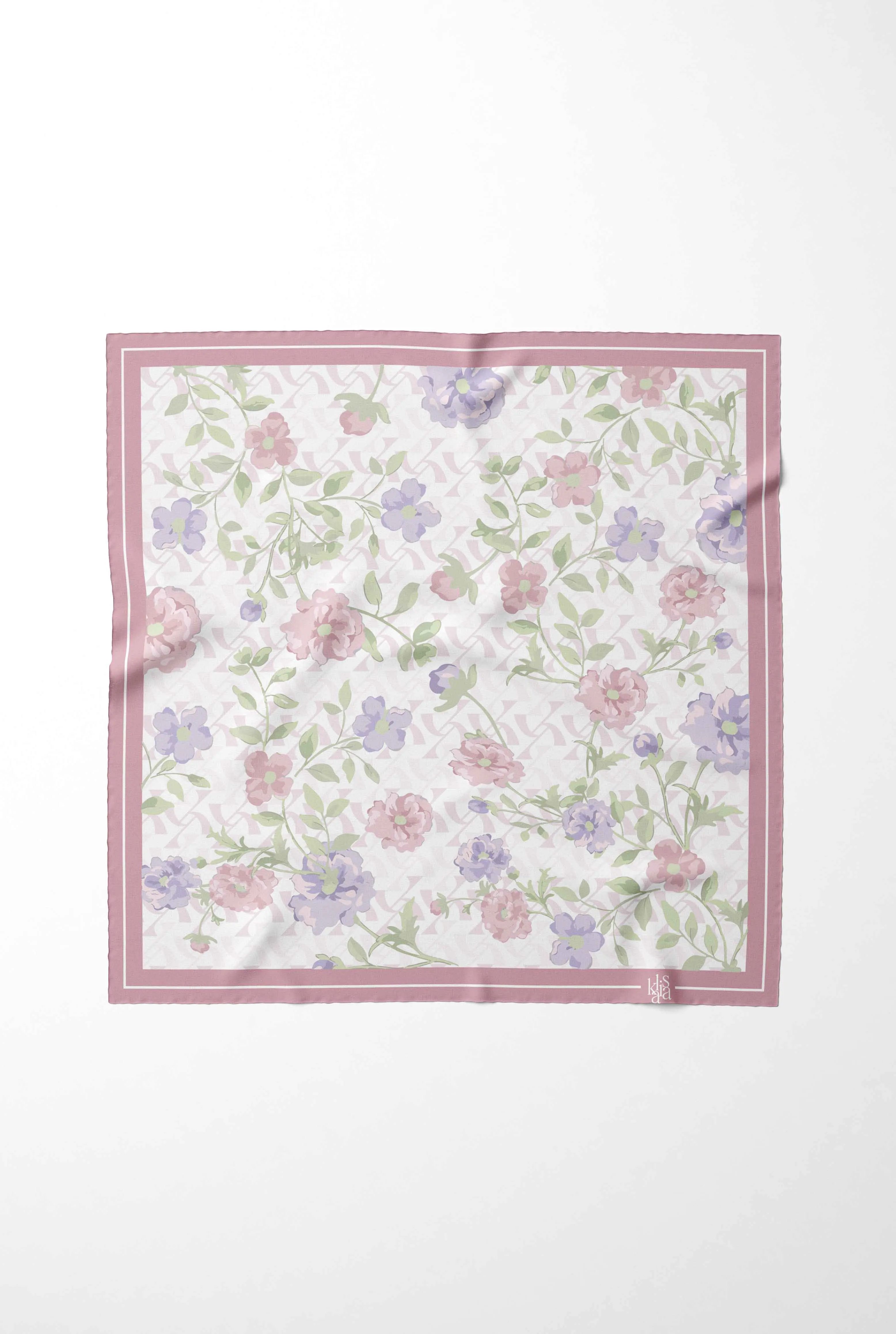 Lavender Blossom Silk Scarf sold by Kalisa
