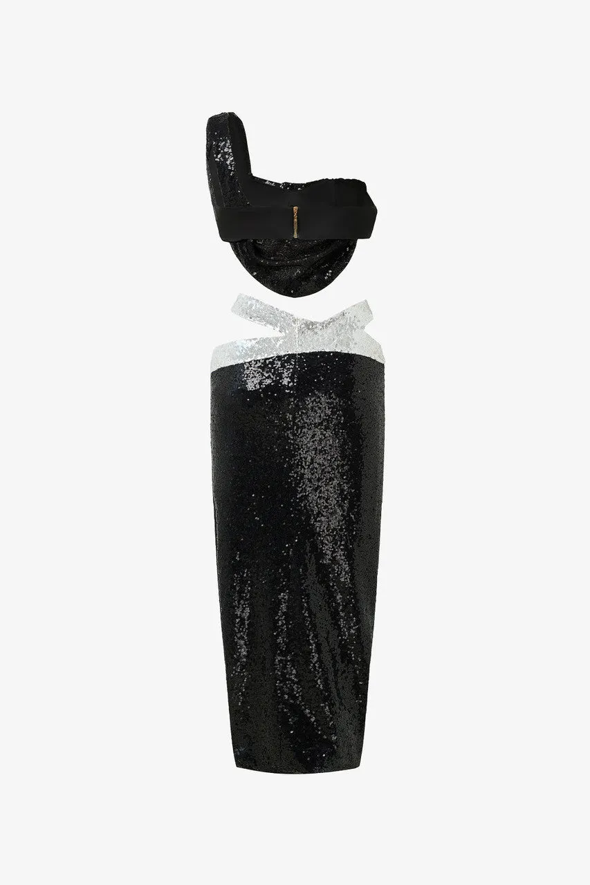 Vixen Sequin Gown with Silver Accents sold by Kalisa product image thumbnail 4