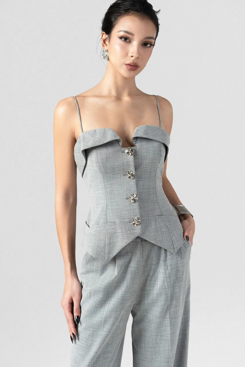 Power Elegant Long Straight-Leg Pants Set sold by Kalisa product image thumbnail 5