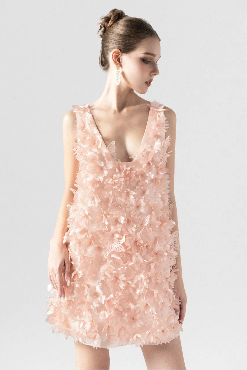 Perfection 3D Floral Embellished Mini Dress sold by Kalisa product image thumbnail 5