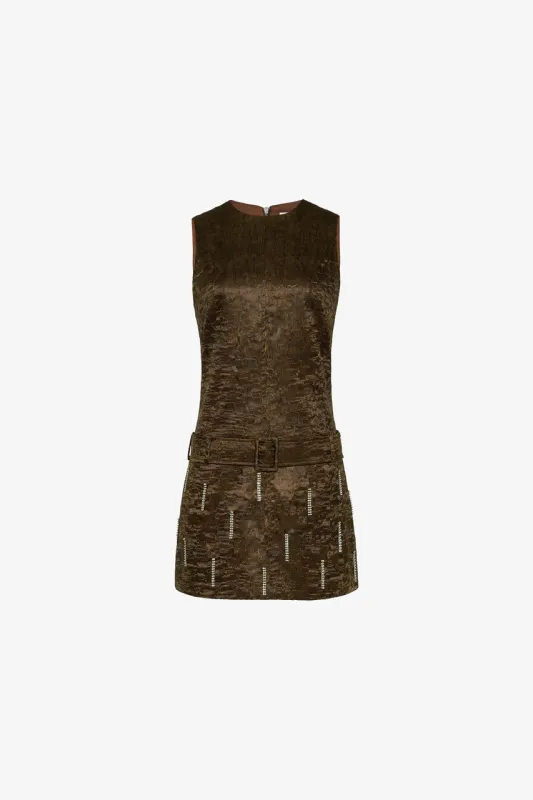 Rebellious Wrinkled Leather Mini Dress sold by Kalisa