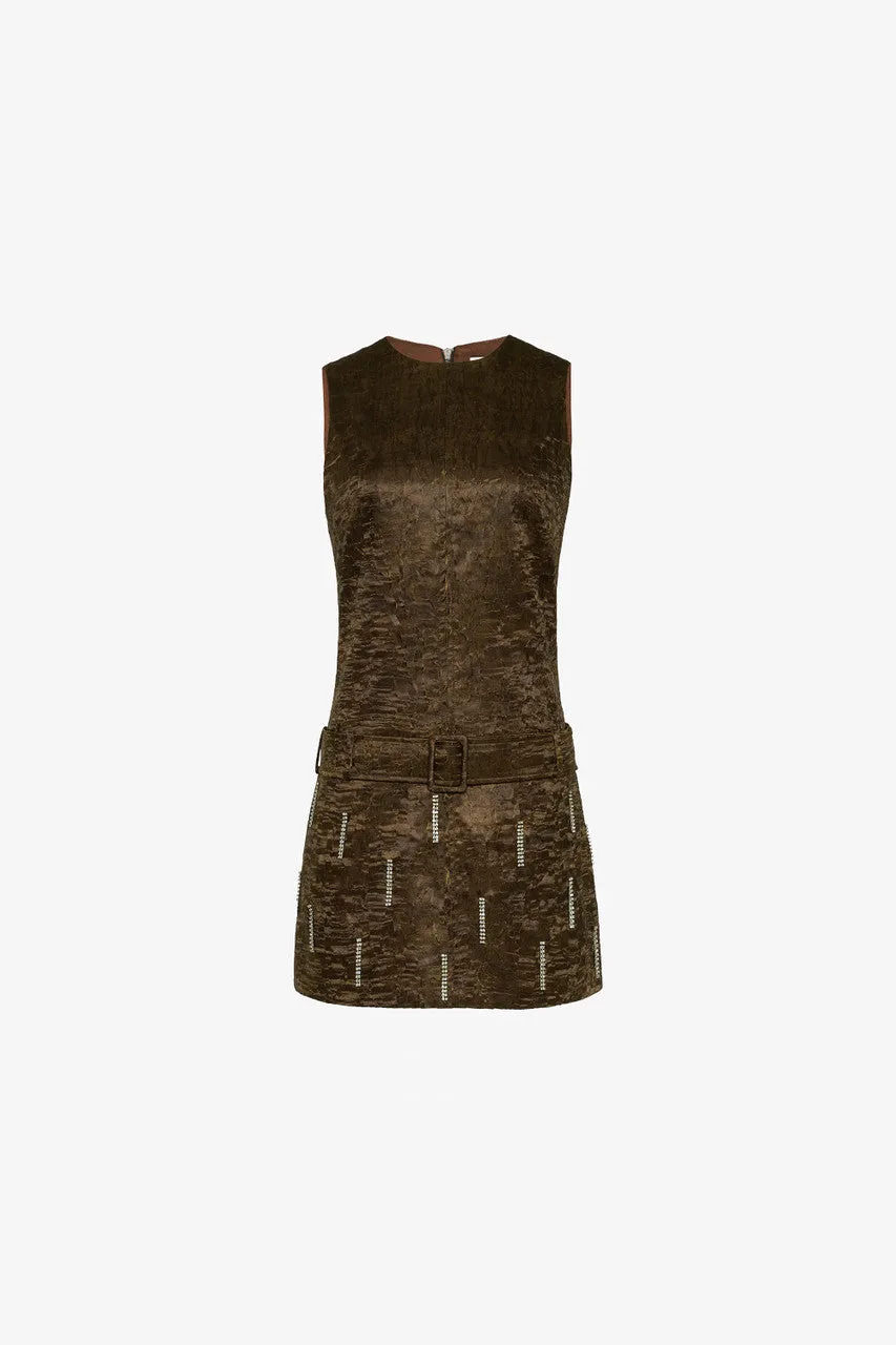 Rebellious Wrinkled Leather Mini Dress sold by Kalisa
