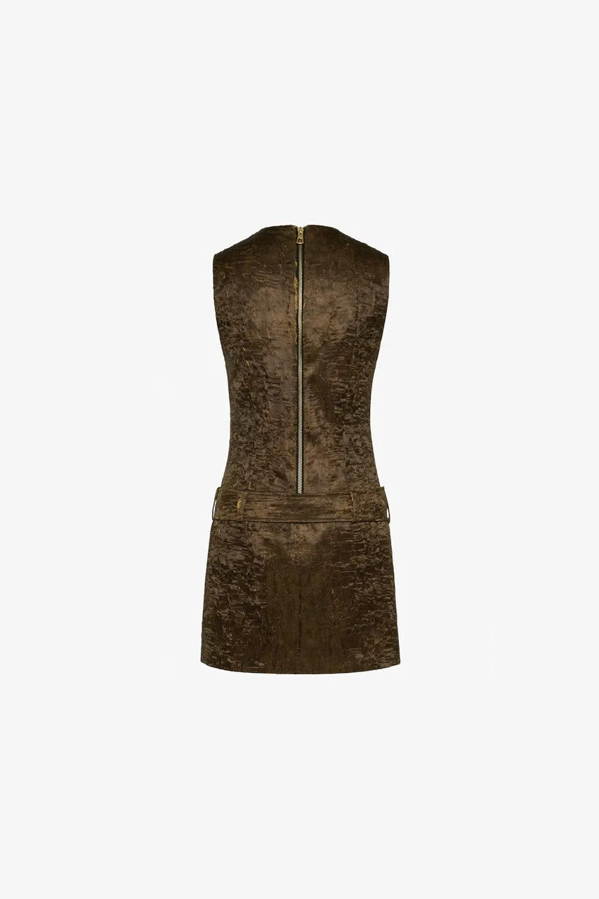 Rebellious Wrinkled Leather Mini Dress sold by Kalisa product image thumbnail 2