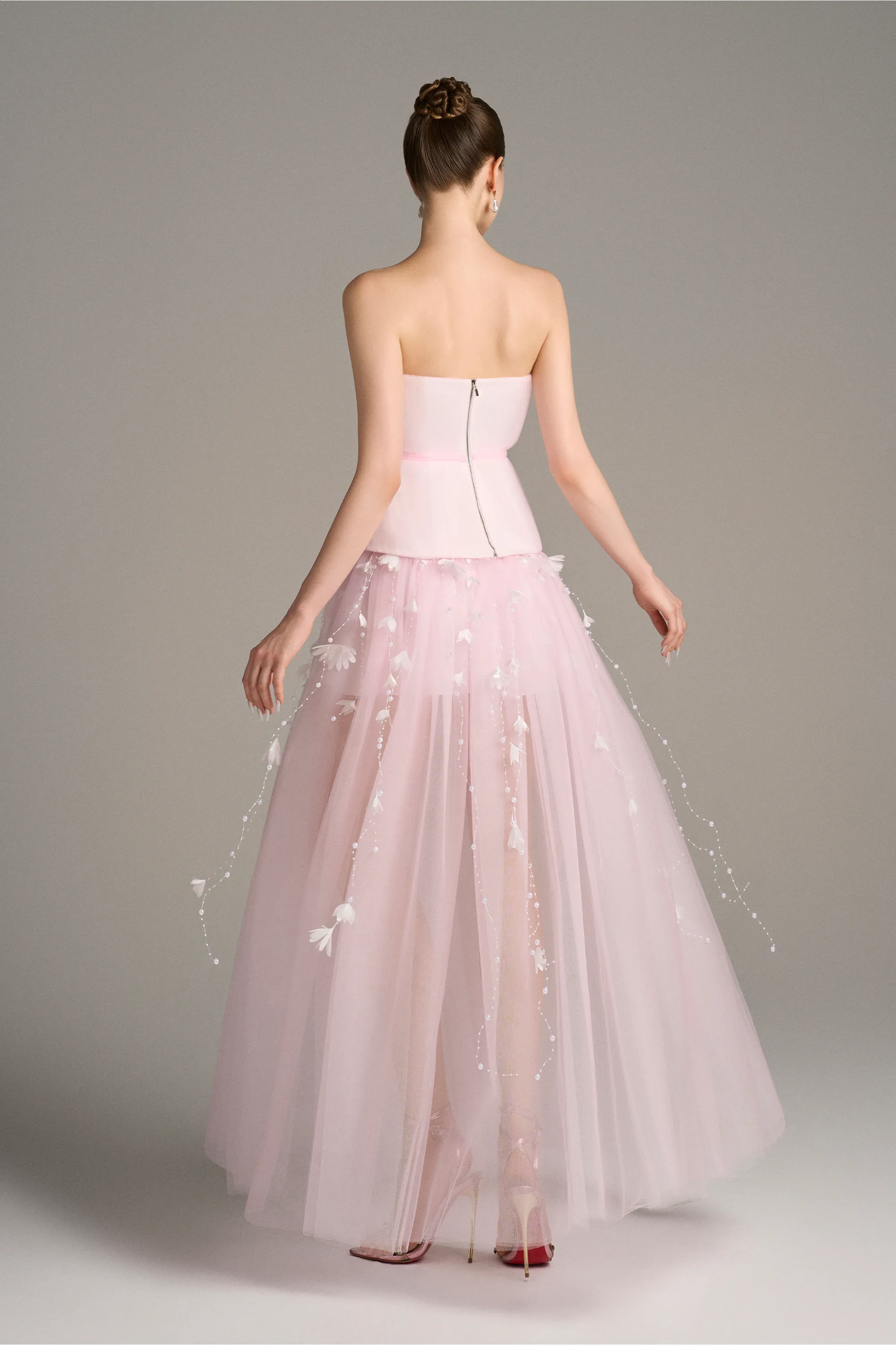 Aveta Bandeau Top Layered Sheer Maxi Dress Set sold by Kalisa product image thumbnail 2