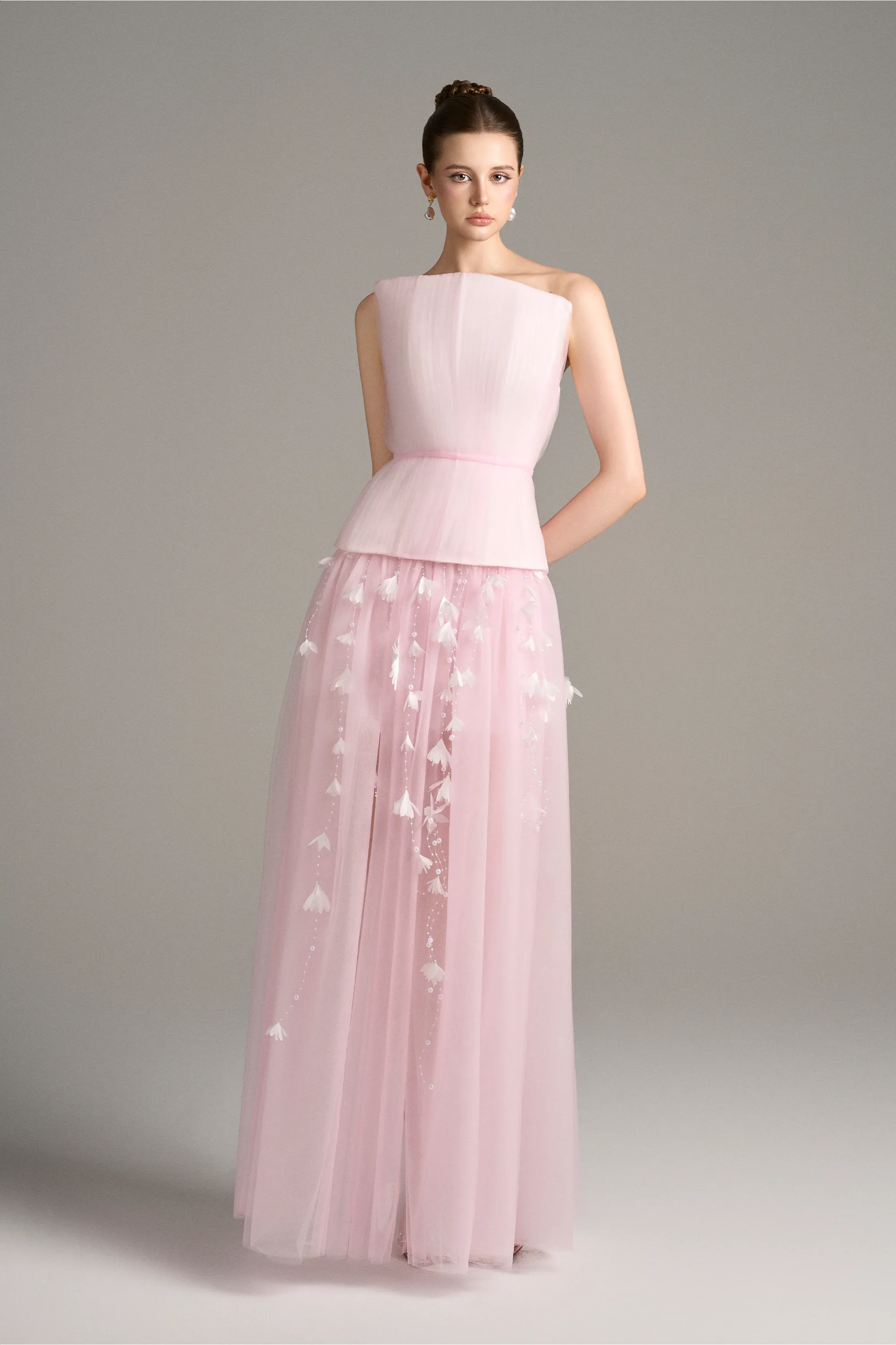 Aveta Bandeau Top Layered Sheer Maxi Dress Set sold by Kalisa product image thumbnail 4