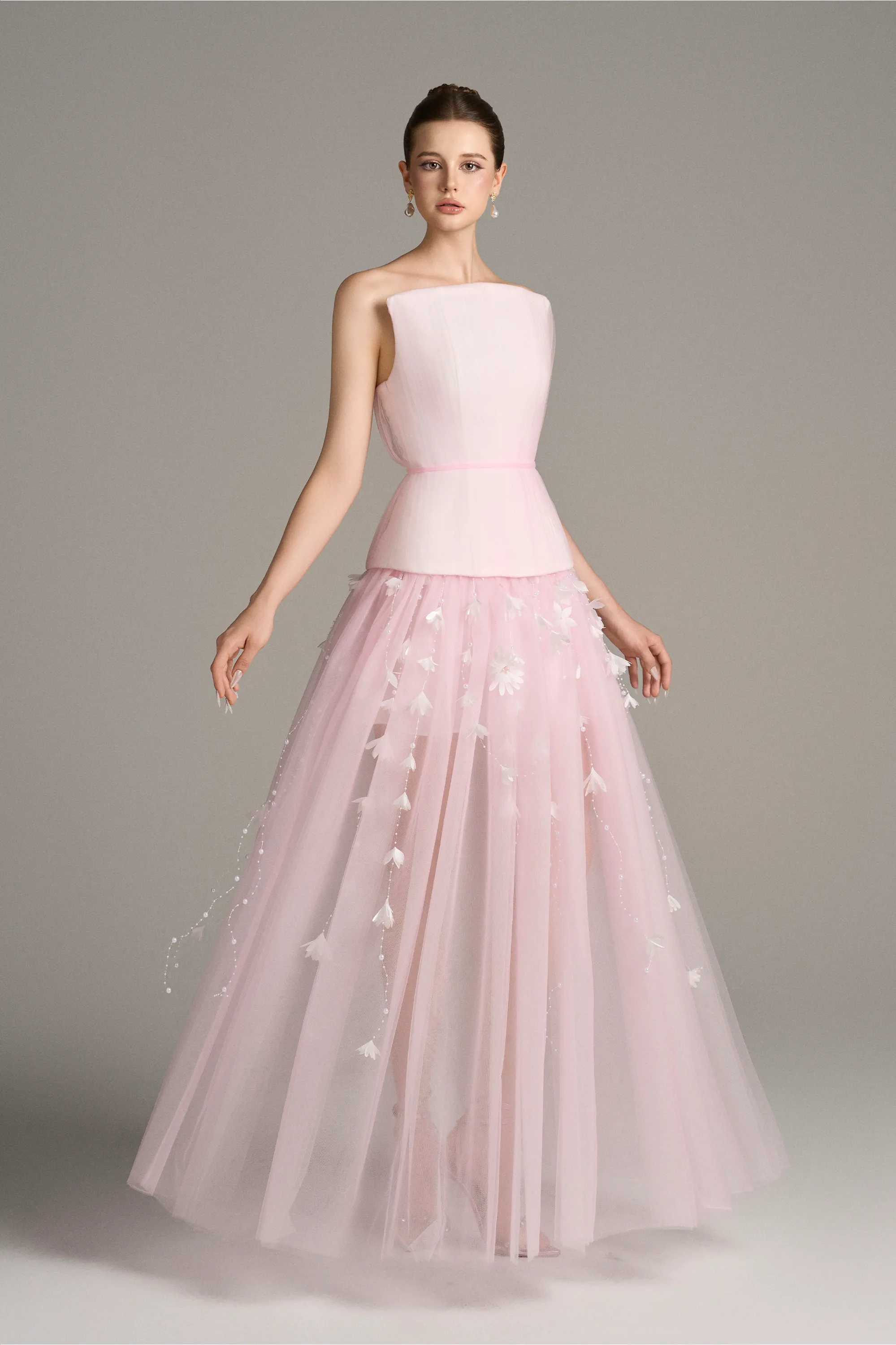 Aveta Bandeau Top Layered Sheer Maxi Dress Set sold by Kalisa