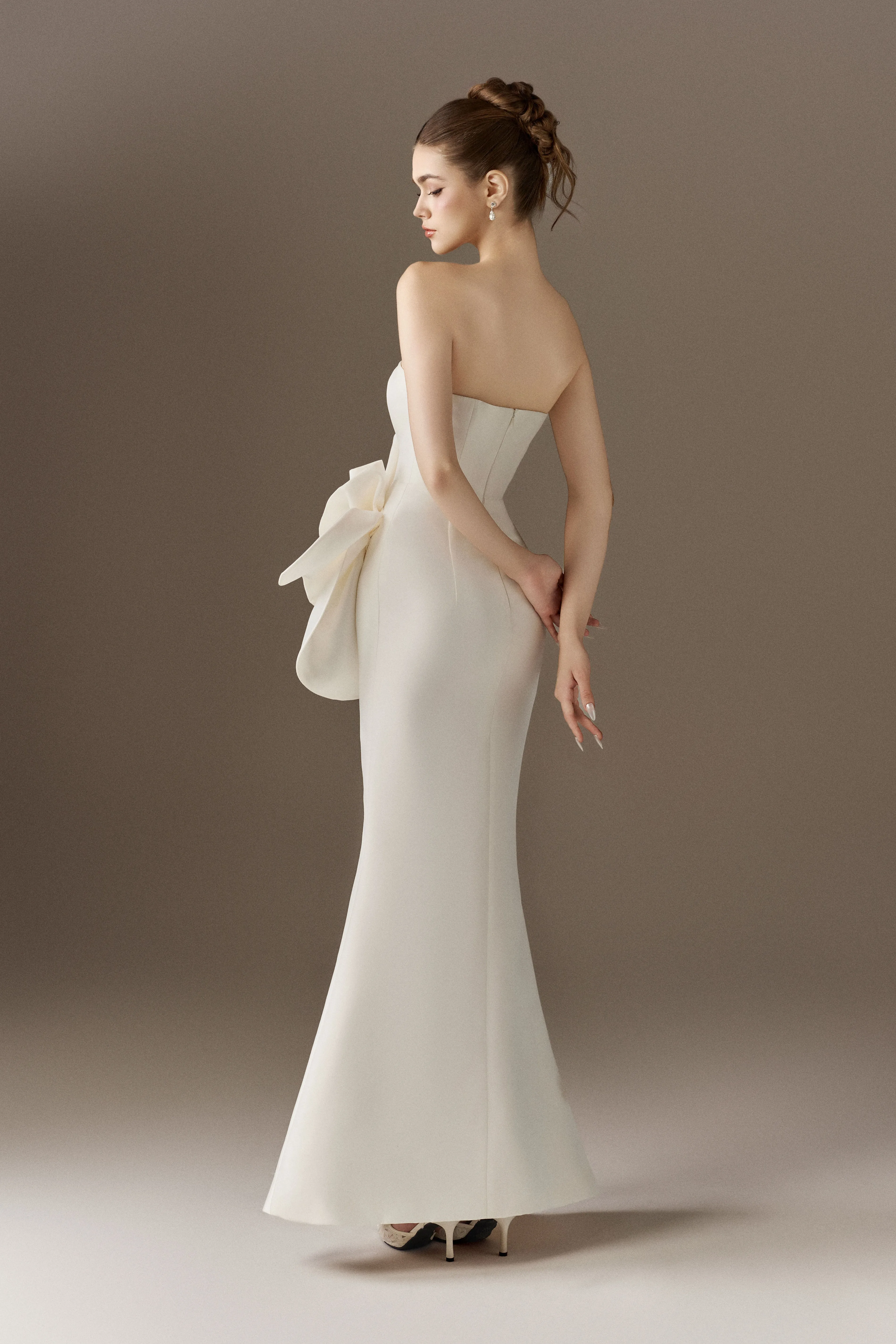 Floralia Bandeau Maxi Dress With Oversized 3D Flower sold by Kalisa product image thumbnail 2