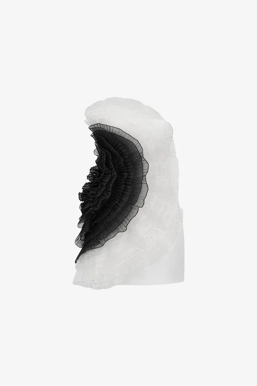 Futuristic Artistic Black & White Ruffle Mini Dress sold by Kalisa product image thumbnail 2