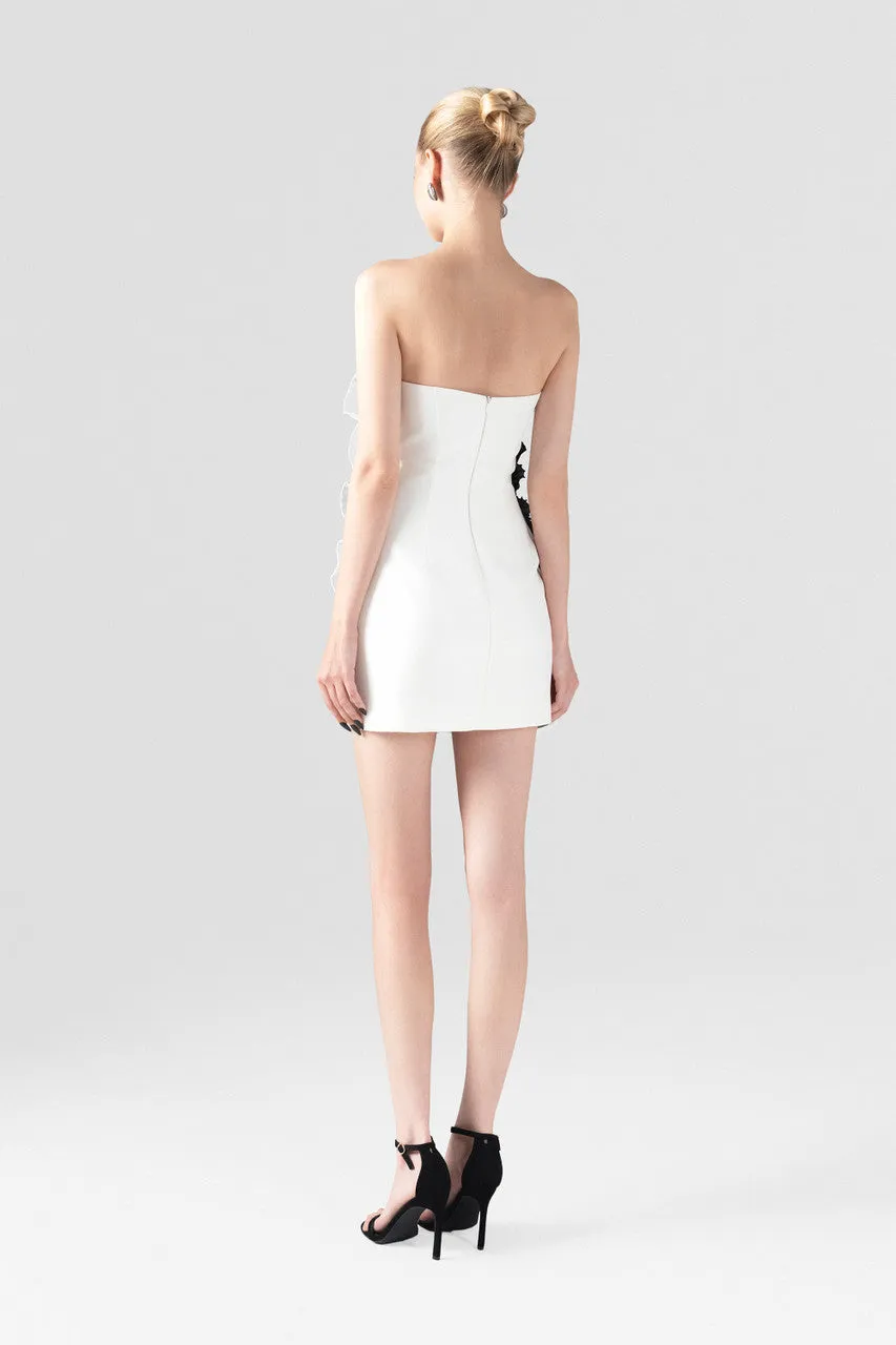 Futuristic Artistic Black & White Ruffle Mini Dress sold by Kalisa product image thumbnail 3