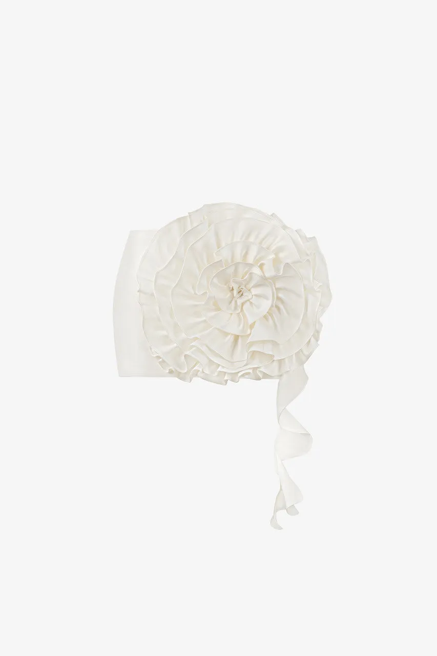 Raised Long Sleeve Floral Accent Silk Mini Skirt Set sold by Kalisa product image thumbnail 3