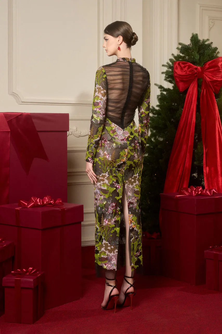 Virtuoso Mesh Sequin Bodycon Maxi Dress sold by Kalisa product image thumbnail 2