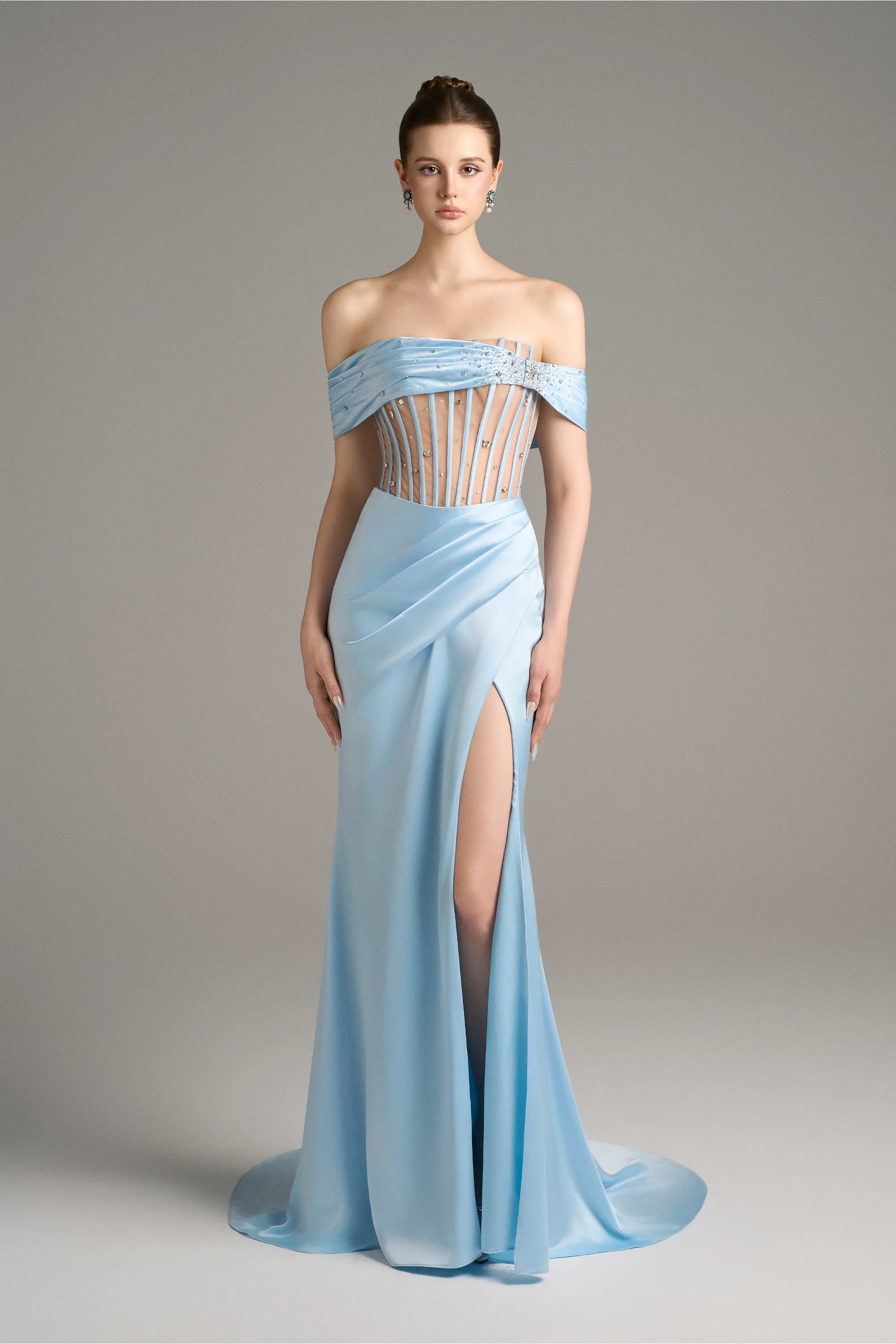 Serenity Figure Hugging Maxi Dress With High Split sold by Kalisa product image thumbnail 4