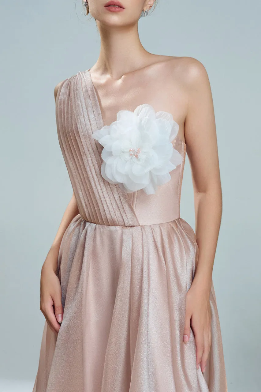 Nostalgia One-Shoulder Floral Appliqué Gown sold by Kalisa product image thumbnail 5