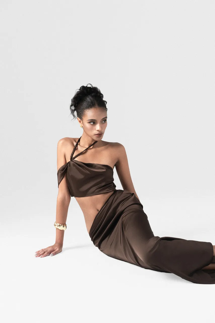 Scandal Silk Cut Out Maxi Dress sold by Kalisa product image thumbnail 5