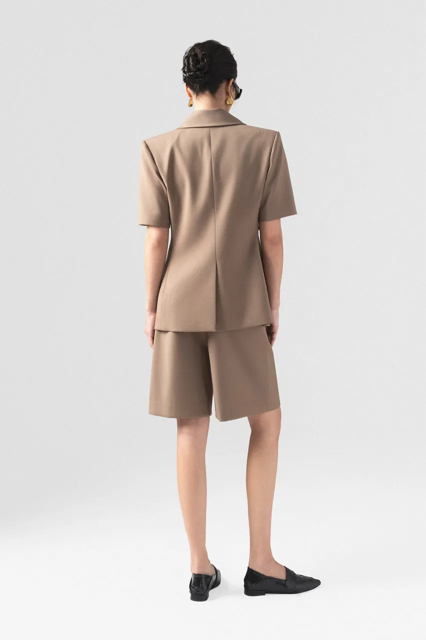 Tailored Short-Sleeve Blazer Short Menswear-Style Pants sold by Kalisa product image thumbnail 3