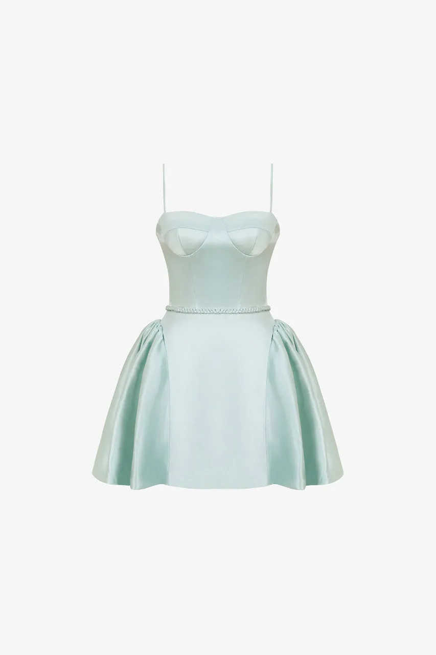 Breeze Woven Tie Waist Flared Silk Dress sold by Kalisa product image thumbnail 2