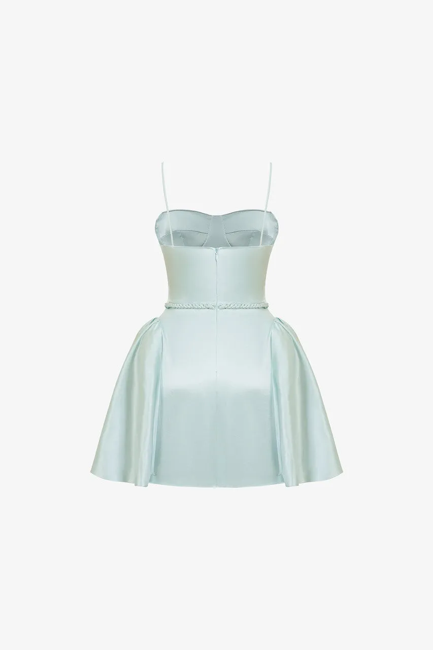 Breeze Woven Tie Waist Flared Silk Dress sold by Kalisa product image thumbnail 4