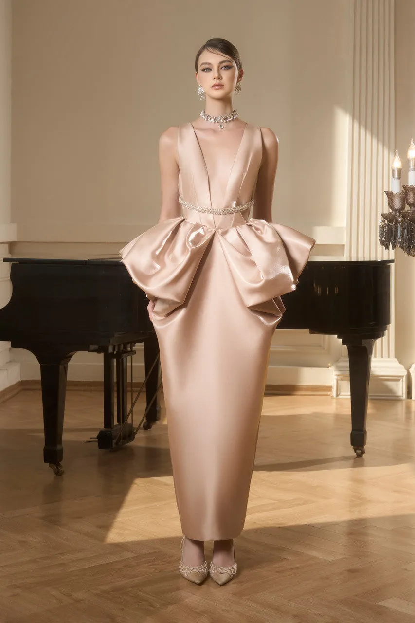 Passion Deep Neckline Exaggerated Hip Gown sold by Kalisa