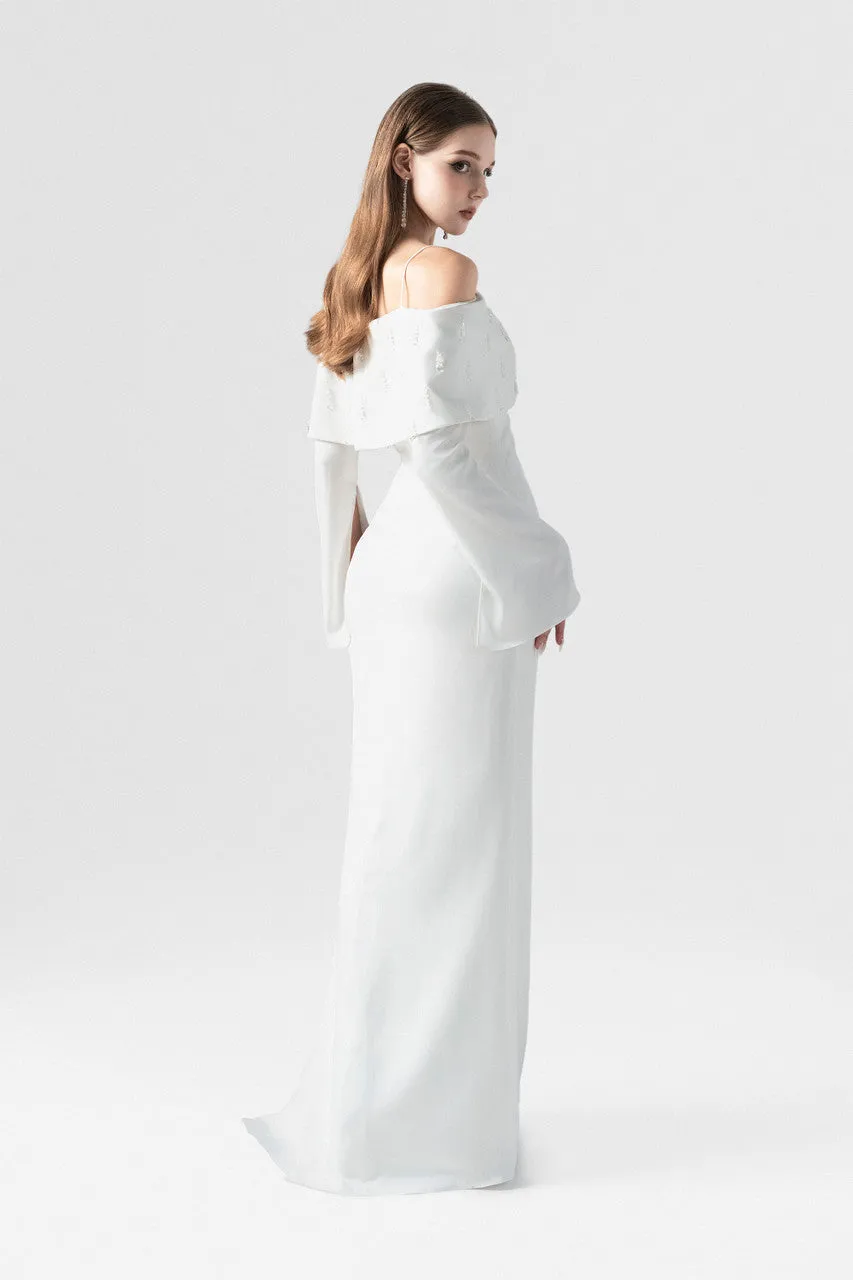 Opulence Off-Shoulder Crystal Embellished Silk Gown sold by Kalisa product image thumbnail 3