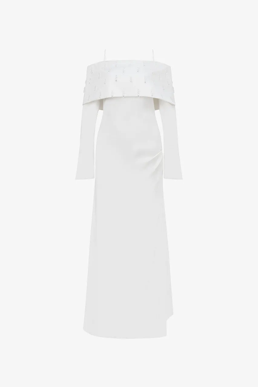 Opulence Off-Shoulder Crystal Embellished Silk Gown sold by Kalisa product image thumbnail 2