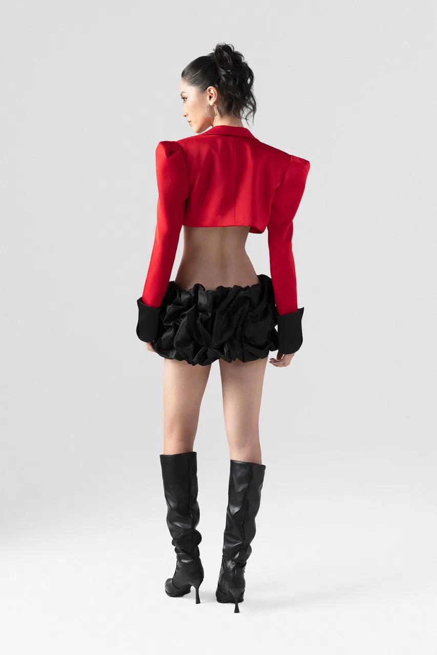 Elevated Crop Blazer Crystal-Embellished Mini Skirt sold by Kalisa product image thumbnail 3