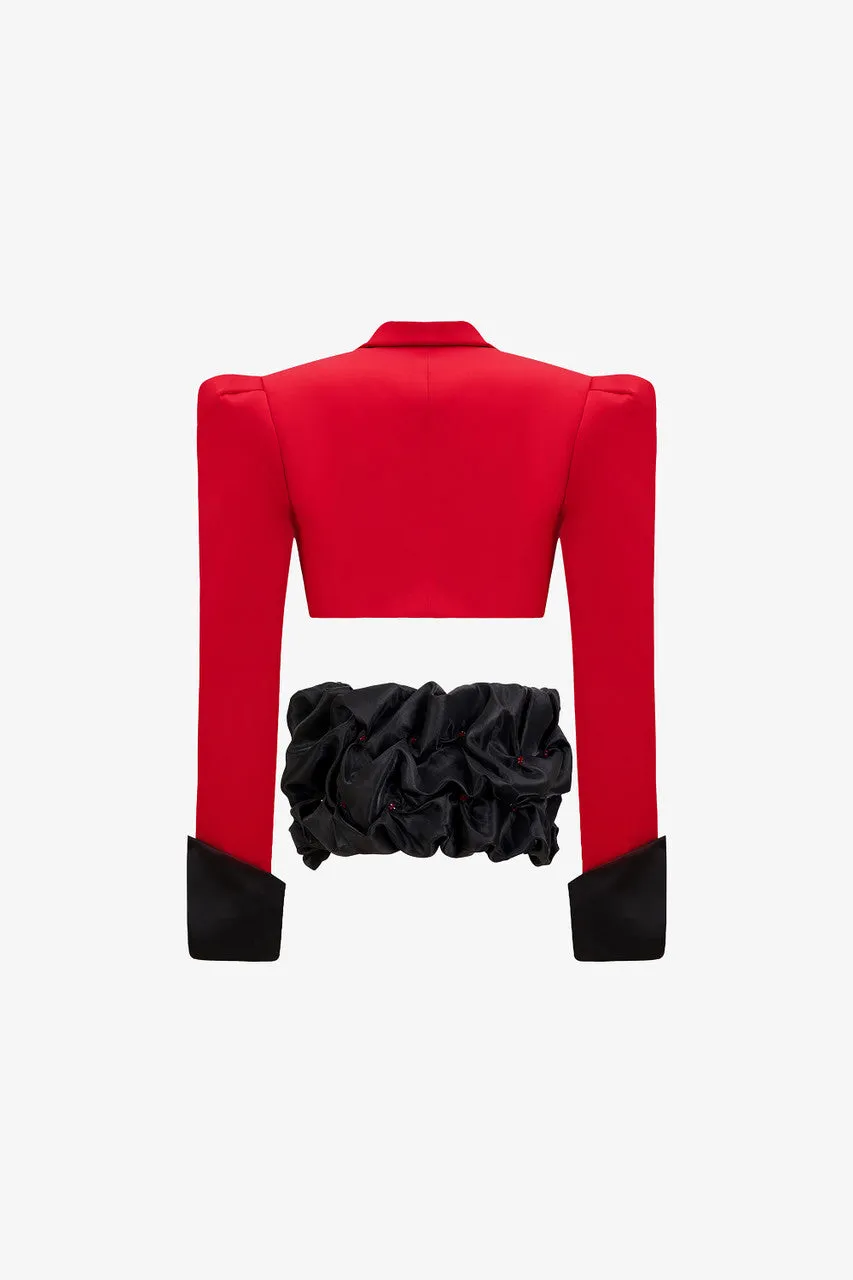 Elevated Crop Blazer Crystal-Embellished Mini Skirt sold by Kalisa product image thumbnail 4