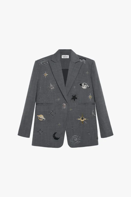 Polished Blazer And Skirt-Pants Set made by Kalisa