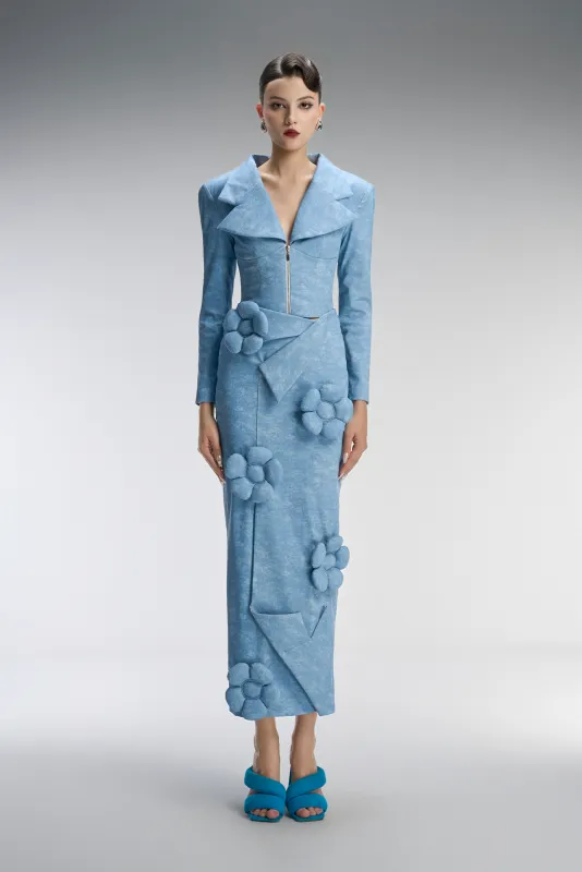 Indigo Couture Floral Embellished Set sold by Kalisa