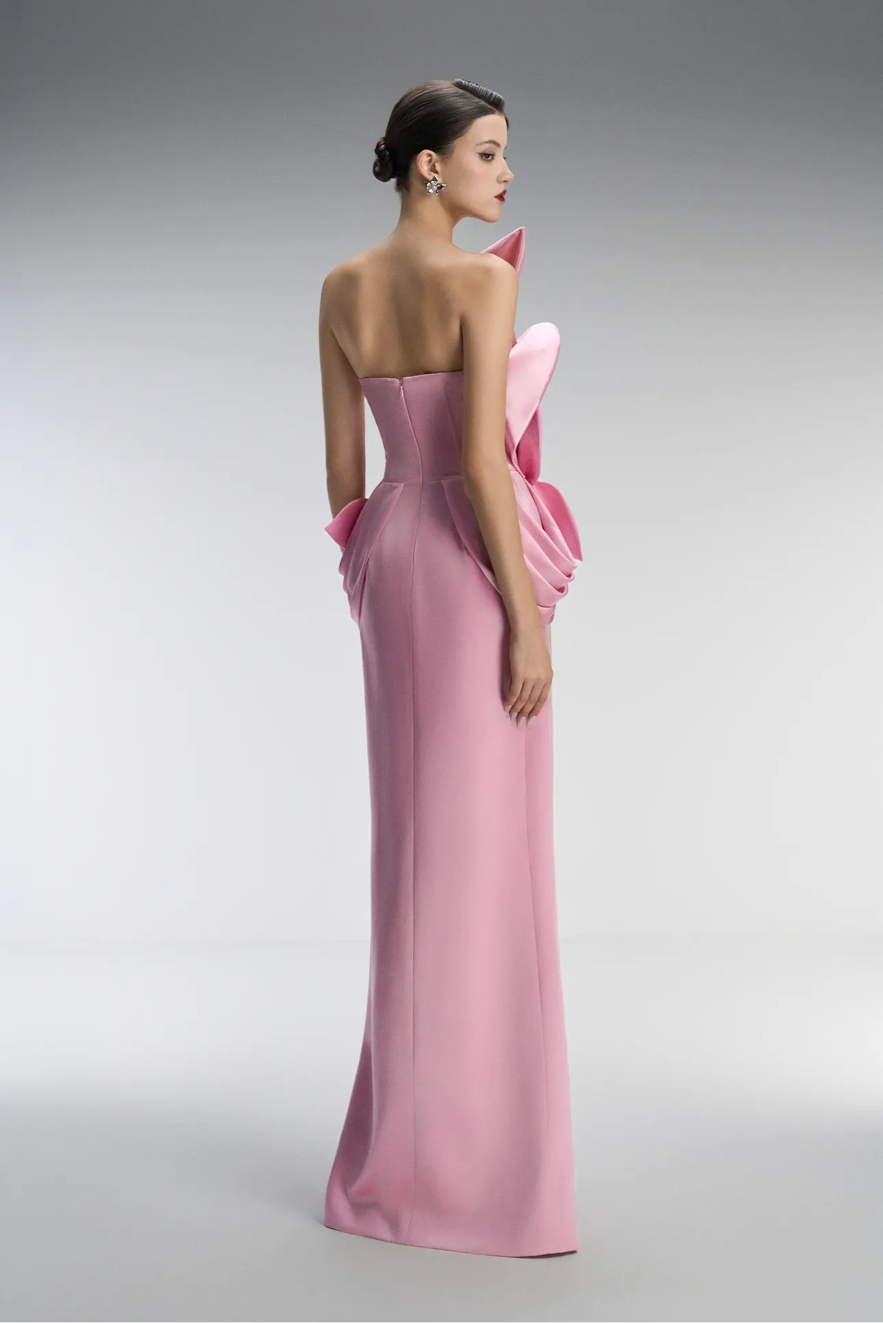 Bella Couture Bandeau Maxi Dress With 3D Orchid Petal sold by Kalisa product image thumbnail 2