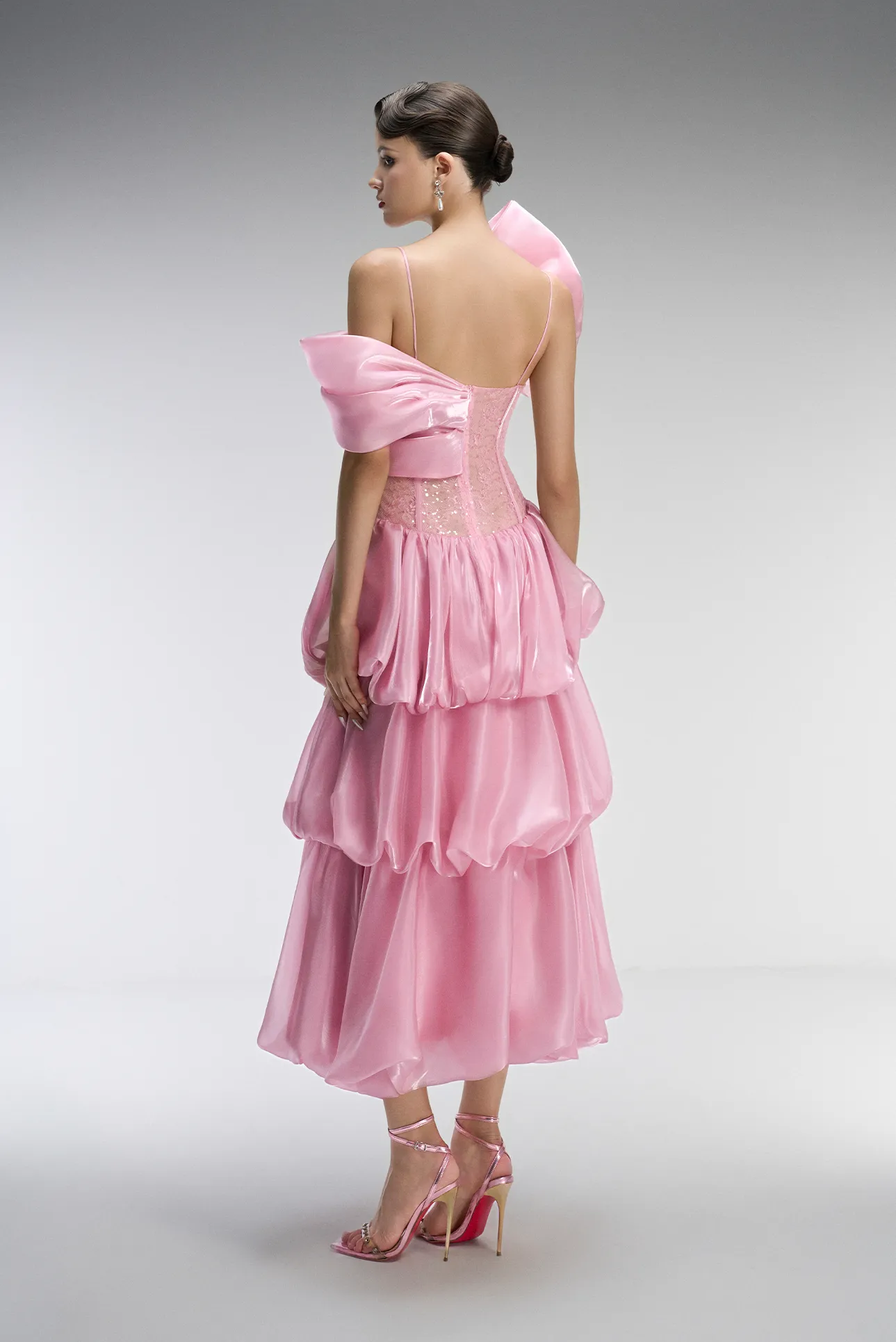 Confection Couture Corset Fluffy Maxi Dress With Oversized Bow sold by Kalisa product image thumbnail 2