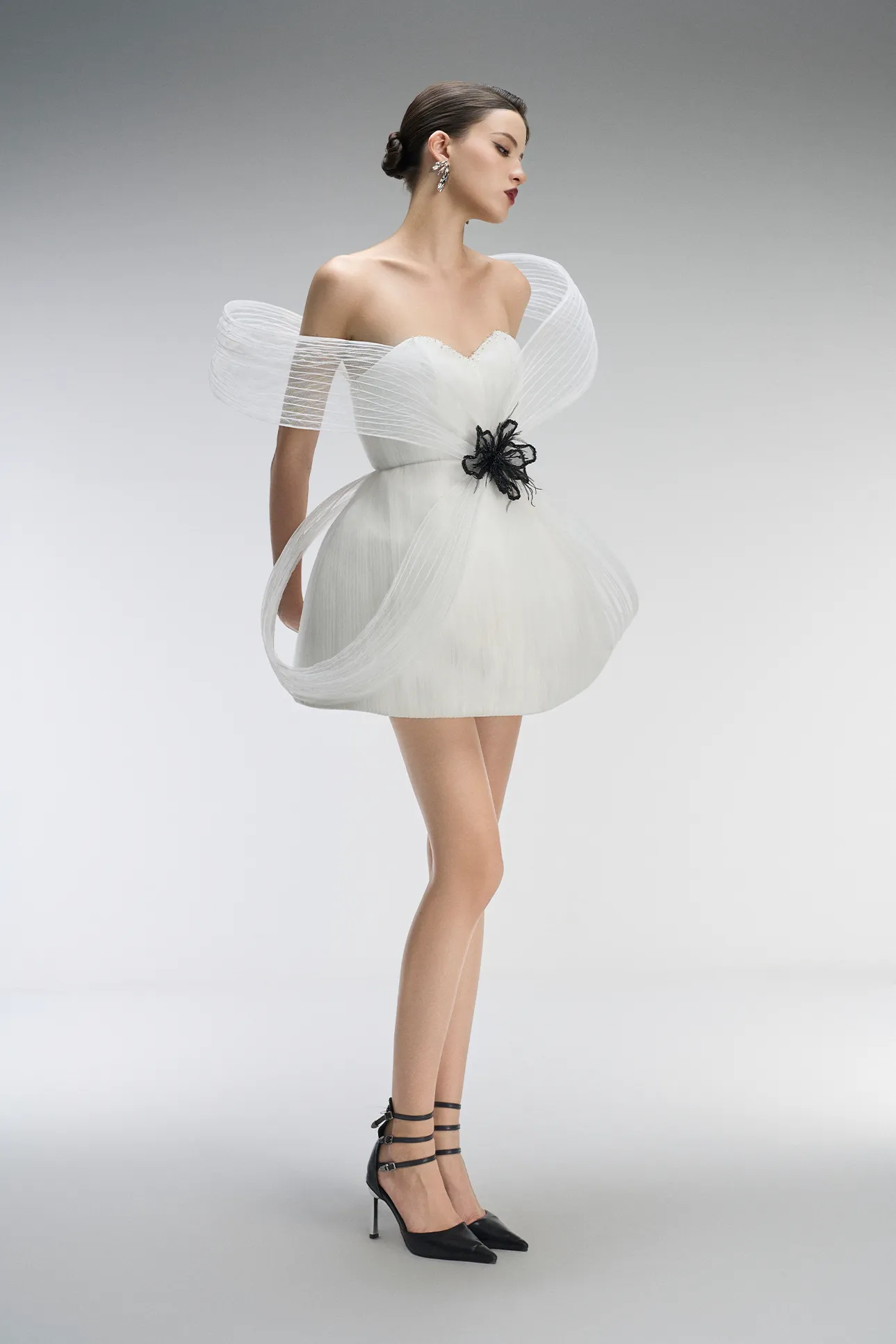 Vanila Couture Strapless Mini Dress With 3D Mesh Petals sold by Kalisa product image thumbnail 4