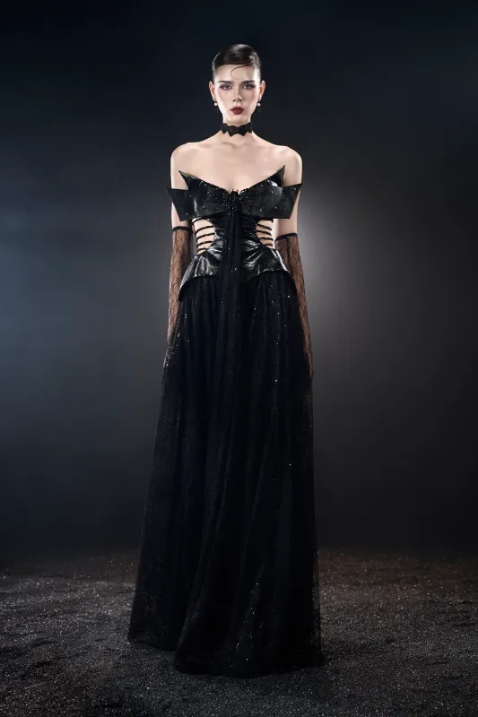 Gossamer Witch Night Bandeau Corset Cutout Maxi Dress sold by Kalisa