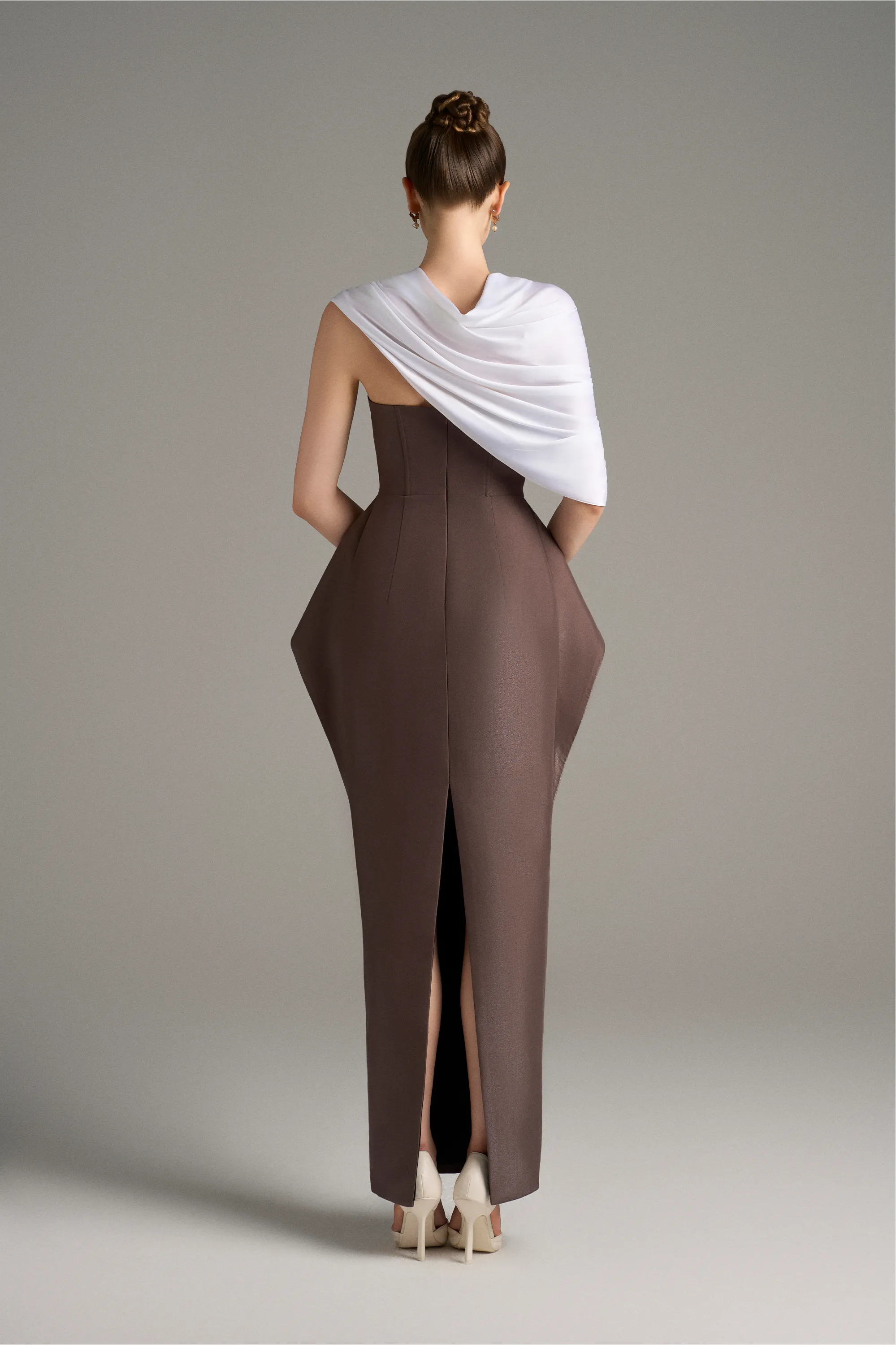 Enigma Draped Across Shoulder Maxi Dress sold by Kalisa product image thumbnail 2