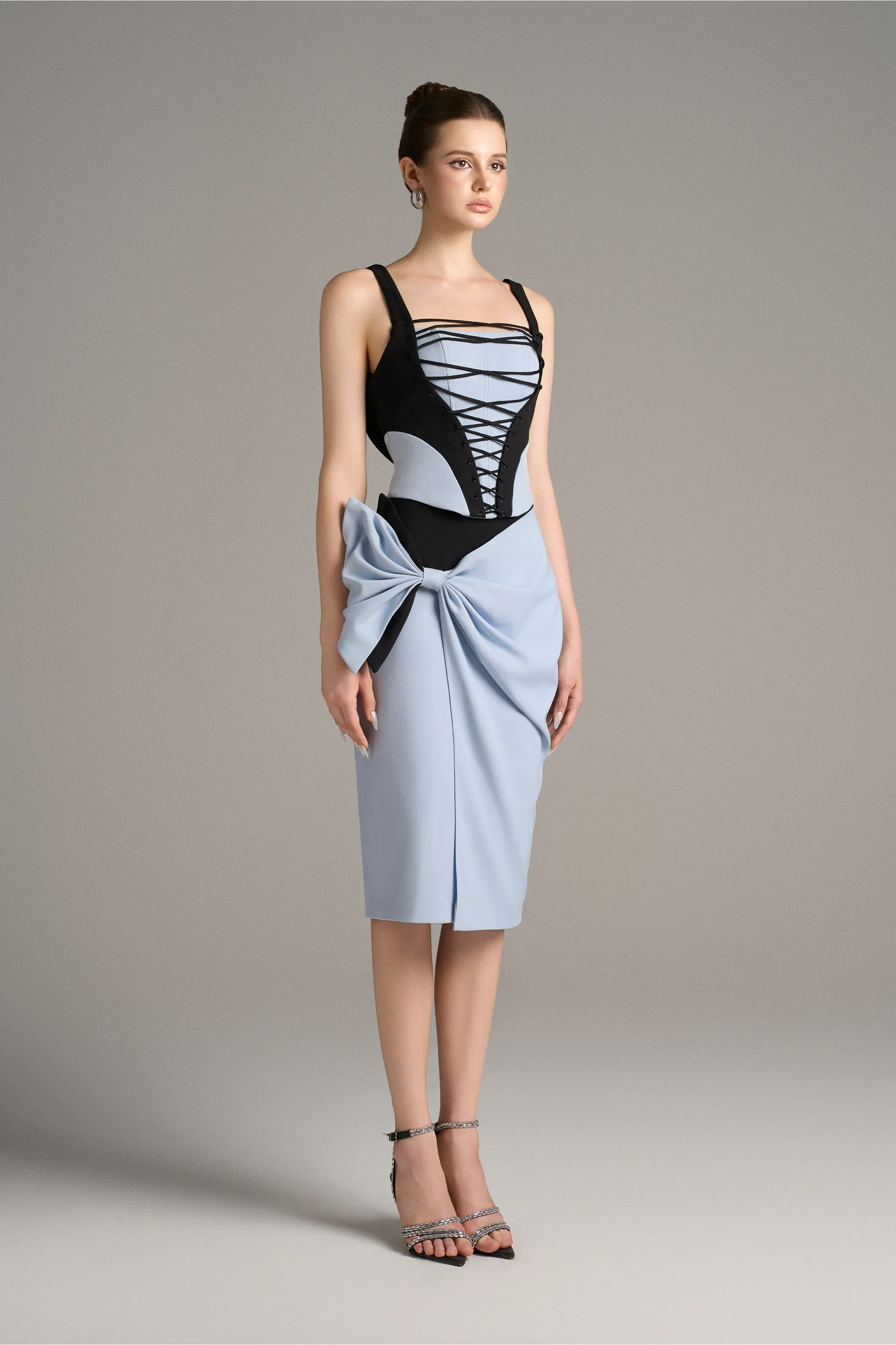 Senna Corset Top Dual Style Skirt Set With Bow Accent sold by Kalisa product image thumbnail 2